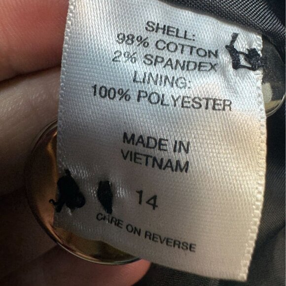 7th Avenue New York & Company Womens Blazer Size 14 Black Double Button Workwear - Picture 4 of 10